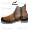 Premium Cow Leather Tan Chelsea Boot – Dual Side Zipper