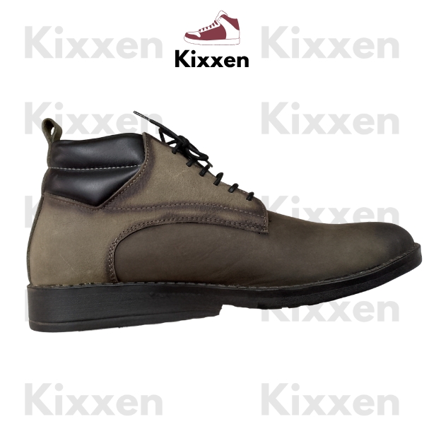 Premium Olive Shade Oil-Tanned Leather Derby Boot – Men’s Lace-Up Boot