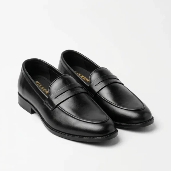 black peeny loafer
