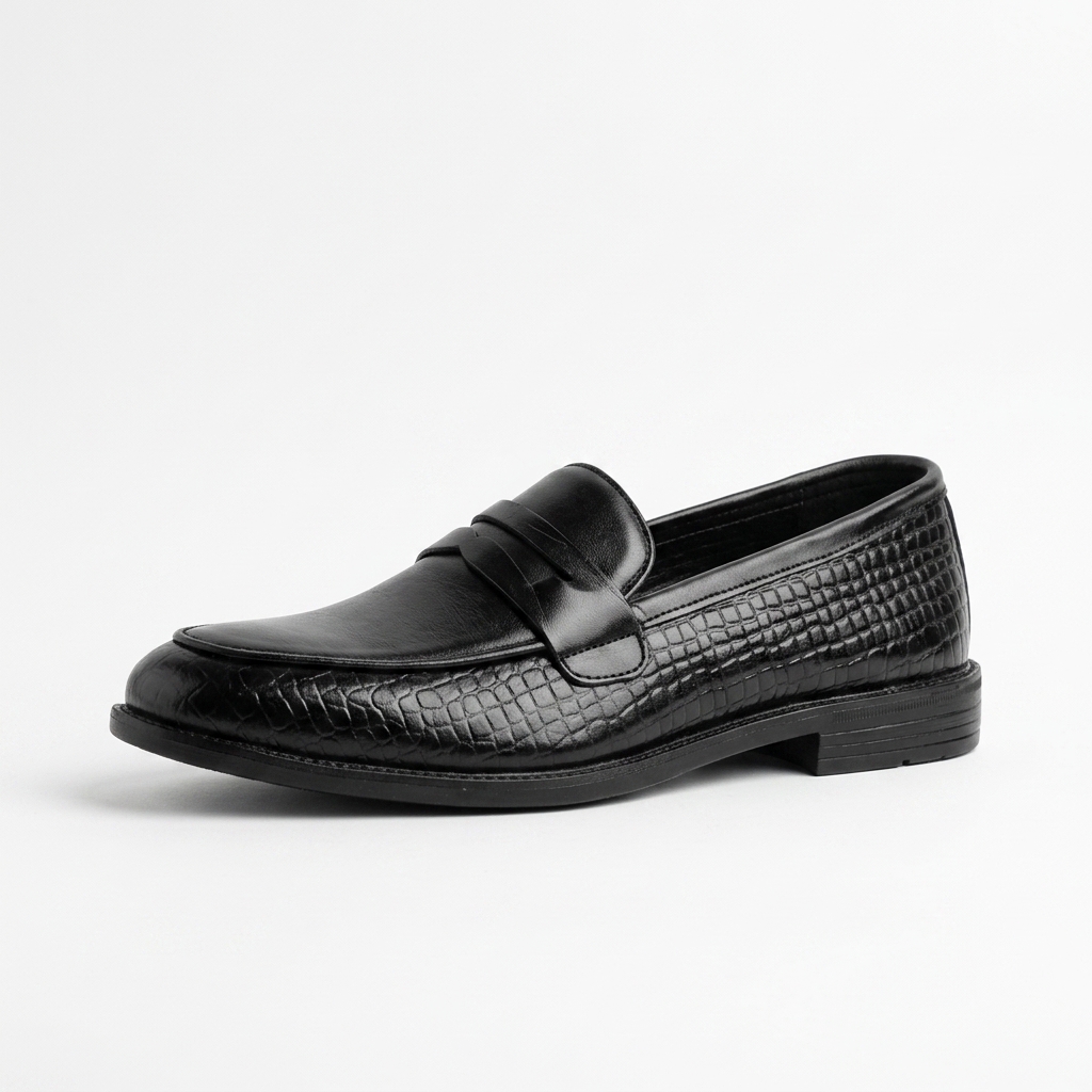 Kixxen Onyx Croc premium penny loafers in bangladesh